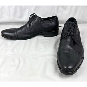 Bruno Verri Lace-up Dress Shoes Men's US 10.5-11/EU 44 Black Leather Oxford